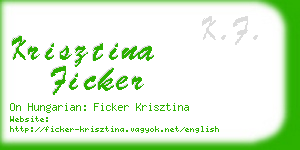 krisztina ficker business card